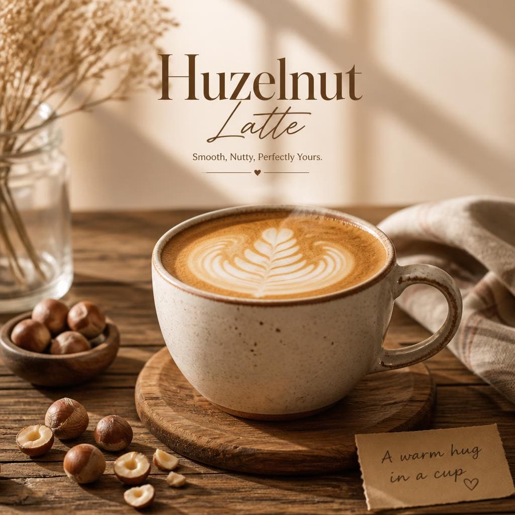 Huzelnut Latte dari Menu Tujuh Satu Kopi